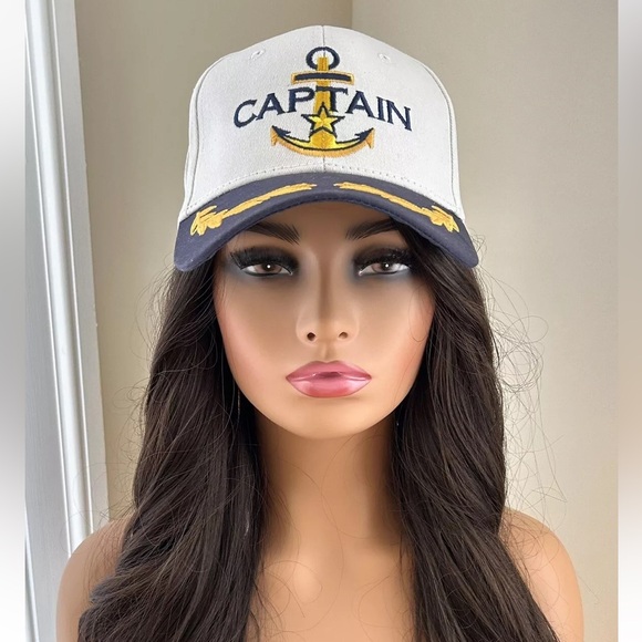 Embroidered Captain Anchor Nautical Yacht Sailor Sailing Navy Adjustable Hat New - Picture 8 of 10